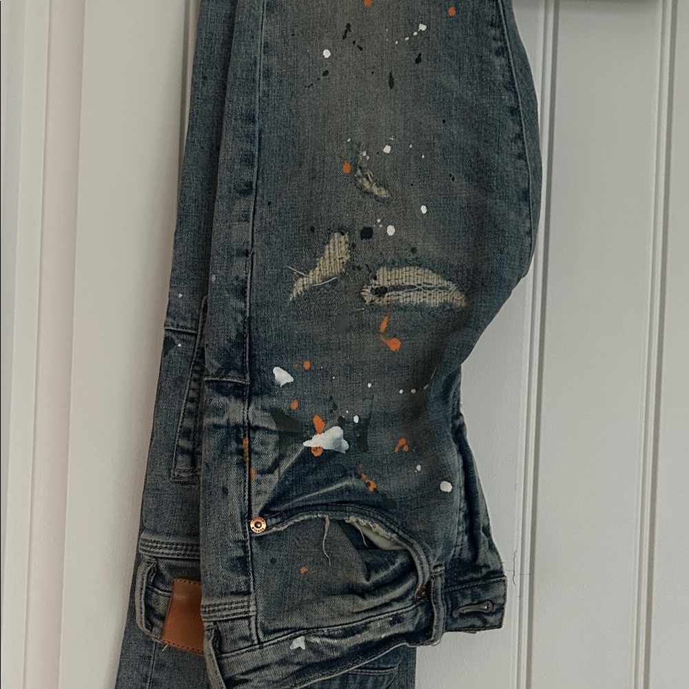Stylish Distressed Skinny Jeans - Blue